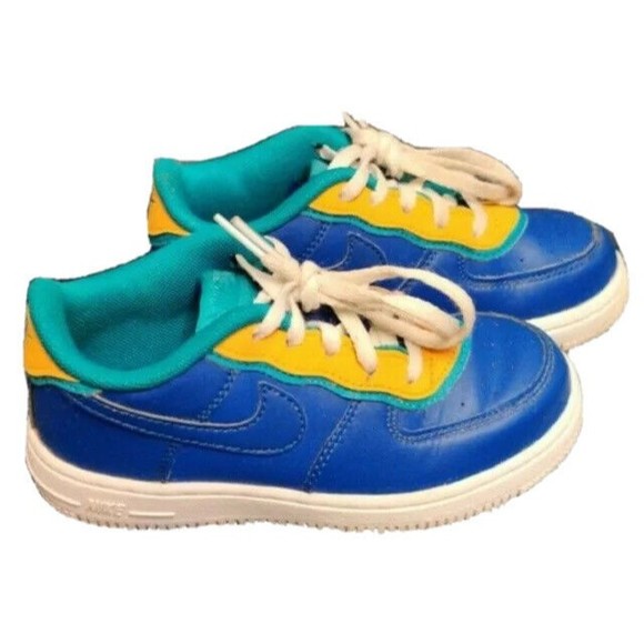 Pre-Owned-Kids 10c Nike Double-Layered Air Force 1 Low Indigo Force Sneakers - Picture 4 of 7